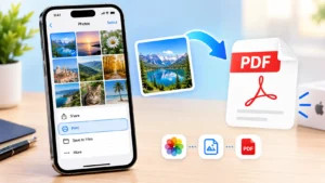 how to convert an image to pdf on iphone