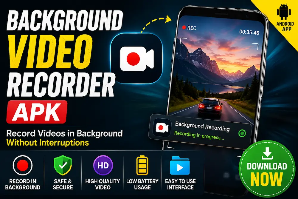 Image of background video recorder apk