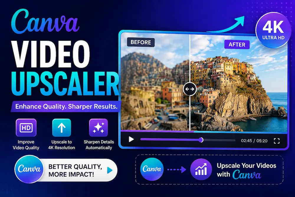 Image of canva video upscaler​
