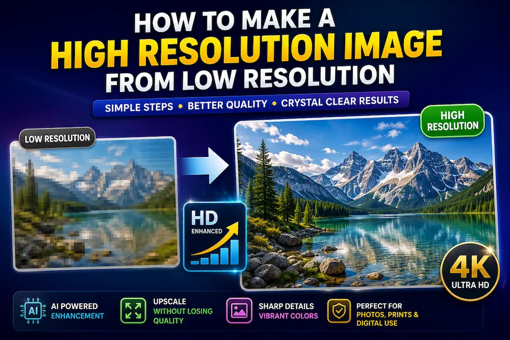 image of how to make a high resolution image from low resolution