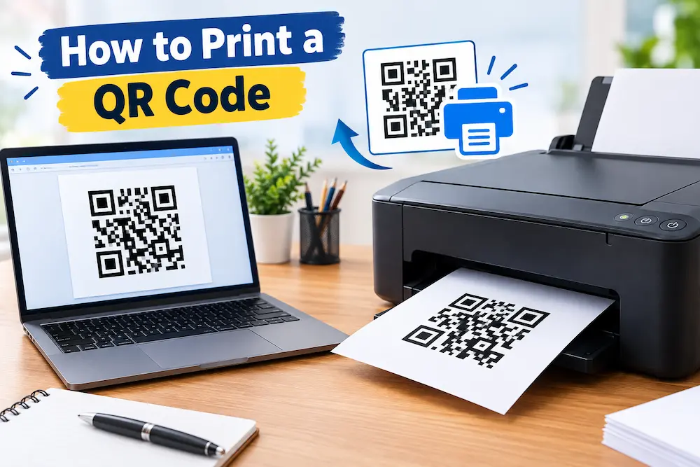 Image of how to print a qr code