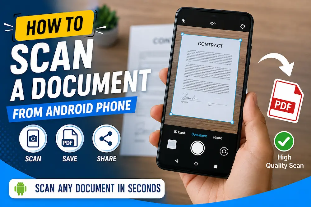 Image of how to scan a document from android phone