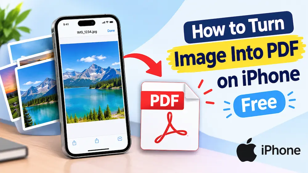 Image of how to turn image into pdf on iphone