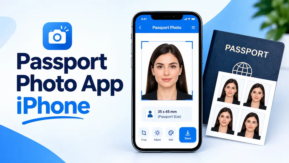 Image of passport photo app iphone