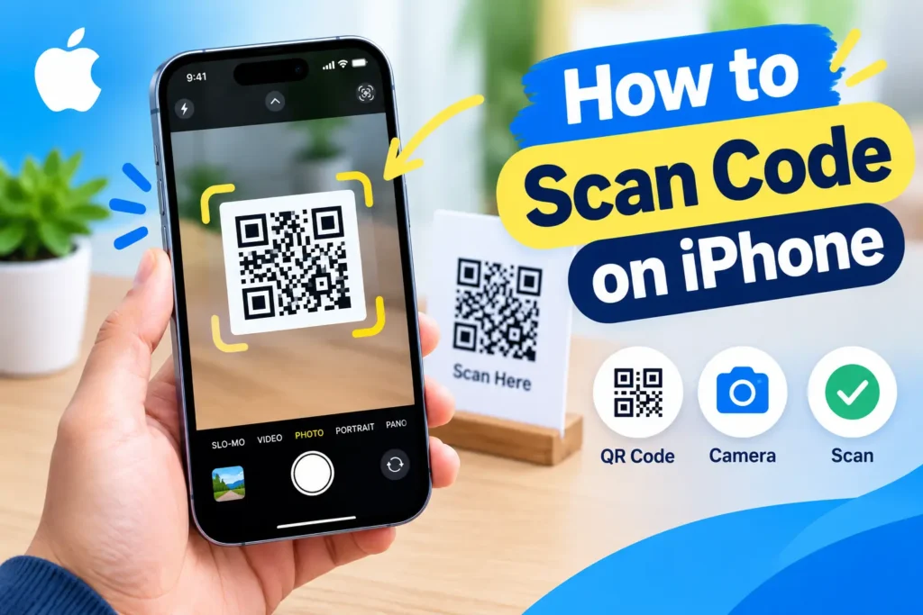 How to scan code on Iphone Image