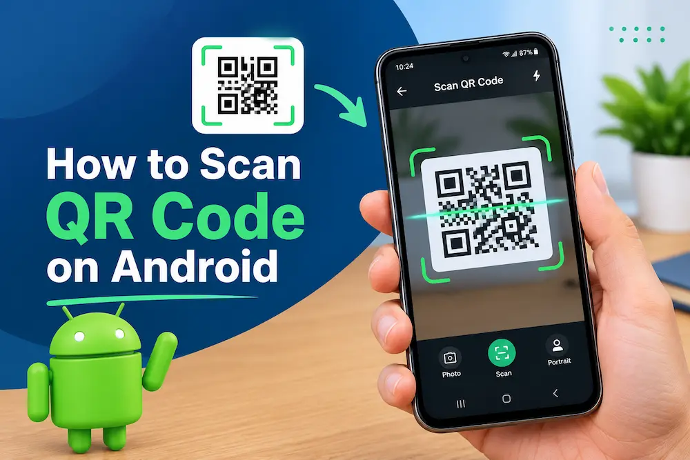 Image of how to scan qr code on android